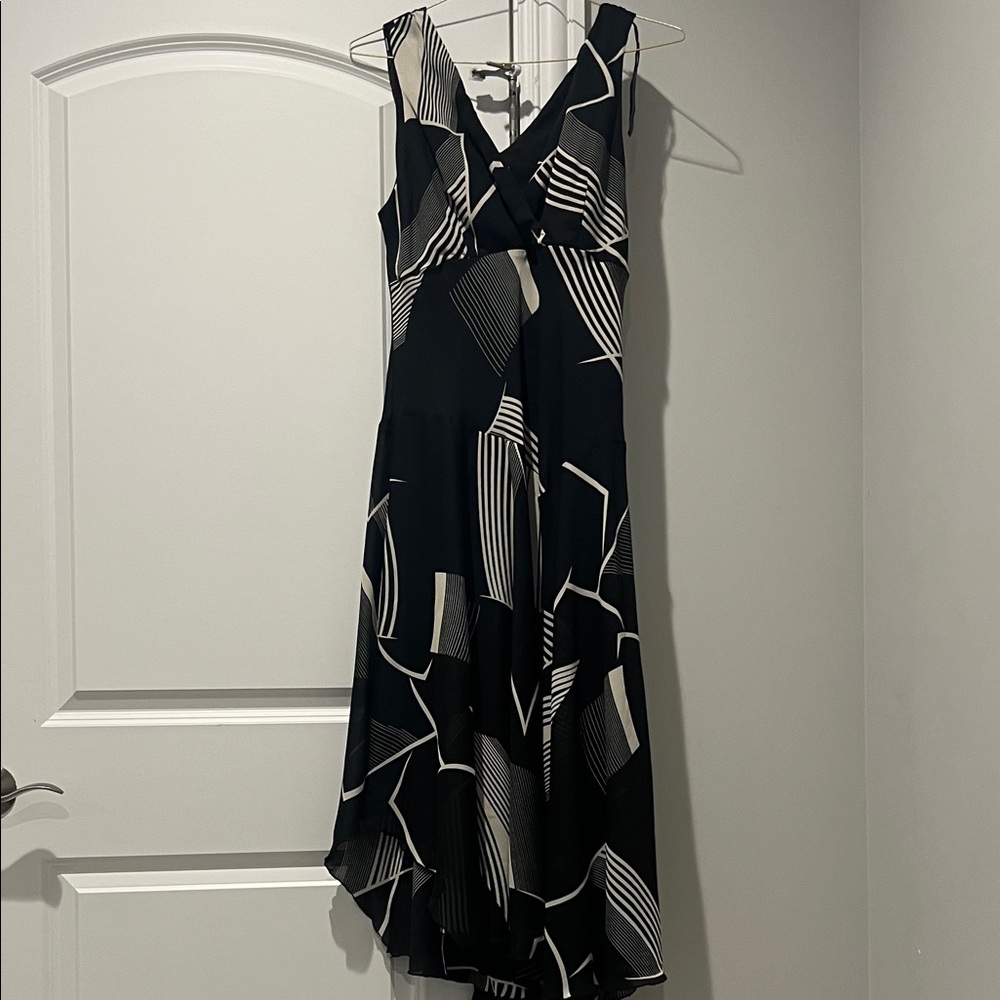 Rabbit Rabbit Rabbit Black and White High Low Dress